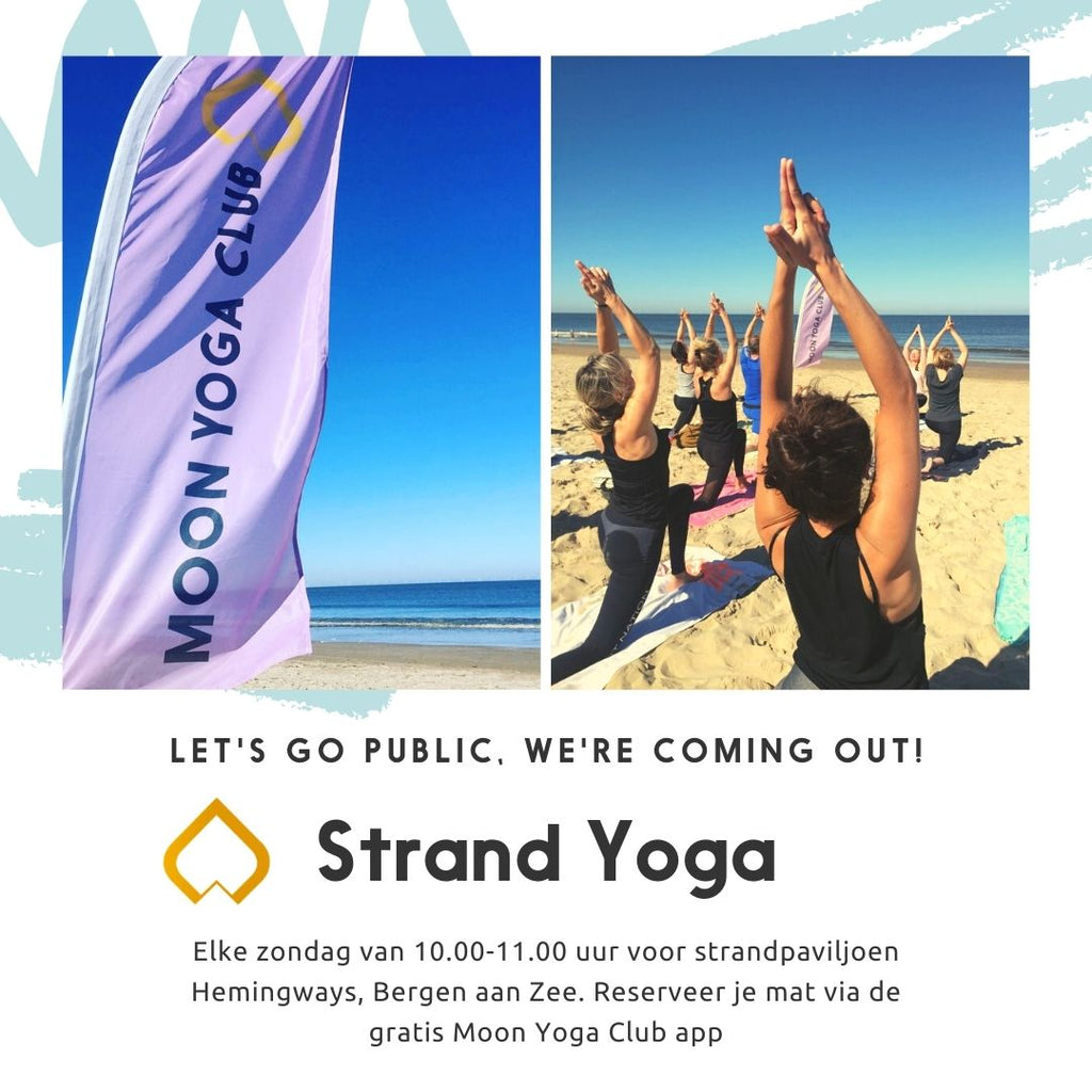 We're coming out! Strand yoga elke zondag vanaf 1 mei!
